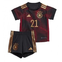Dětský Fotbalový dres Německo Ilkay Gundogan #21 MS 2022 Venkovní Krátký Rukáv (+ trenýrky)